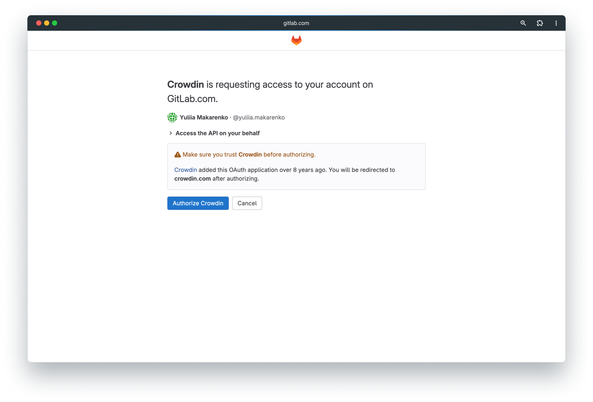 Give access to your GitLab files
