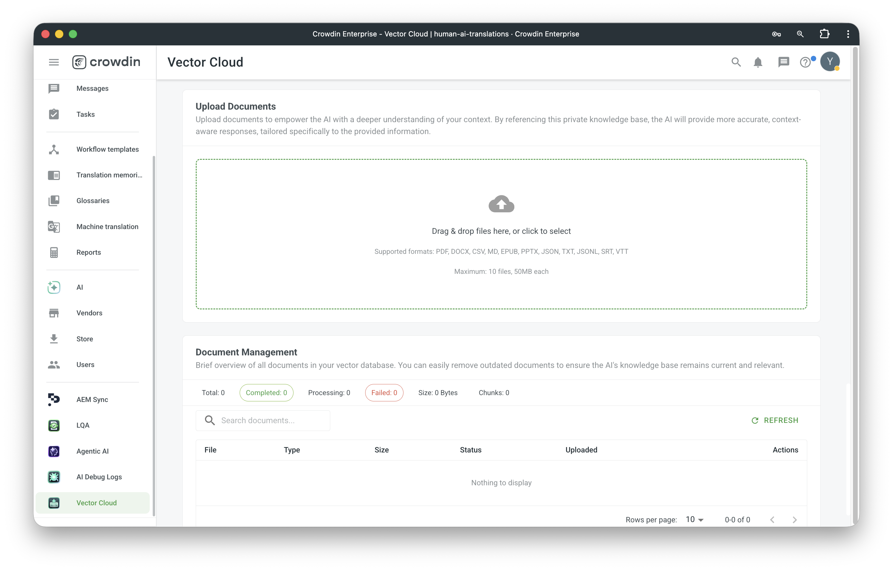 Upload Custom Documents