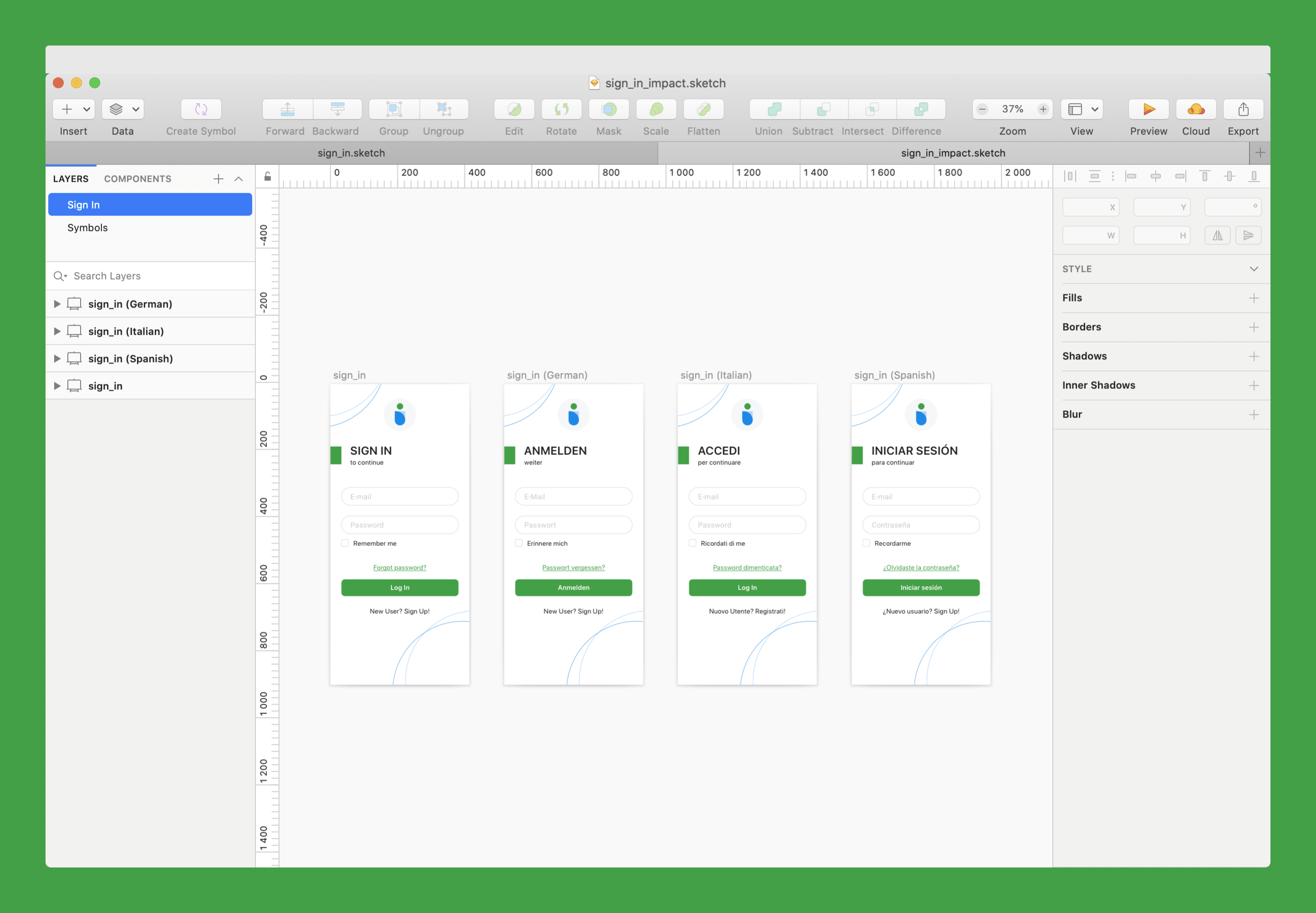 Sketch Design Localized