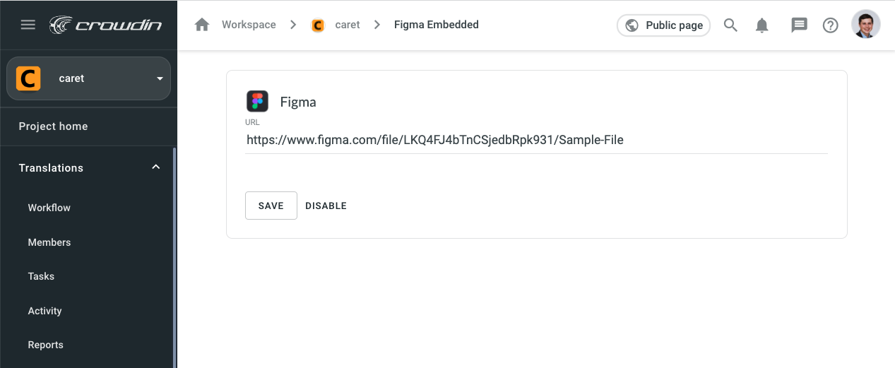 Figma Embedded. Screenshot