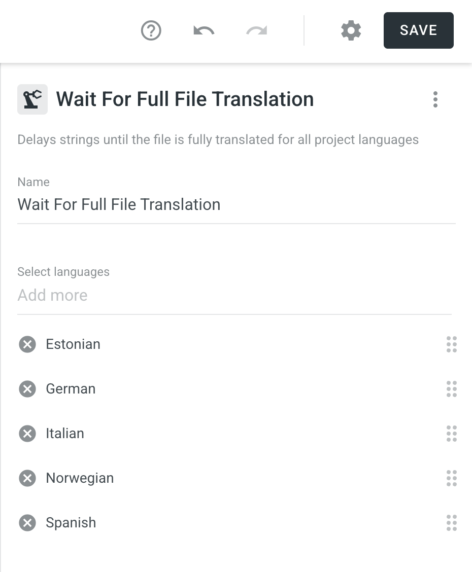 Wait for Full File Translation in Crowdin Workflows