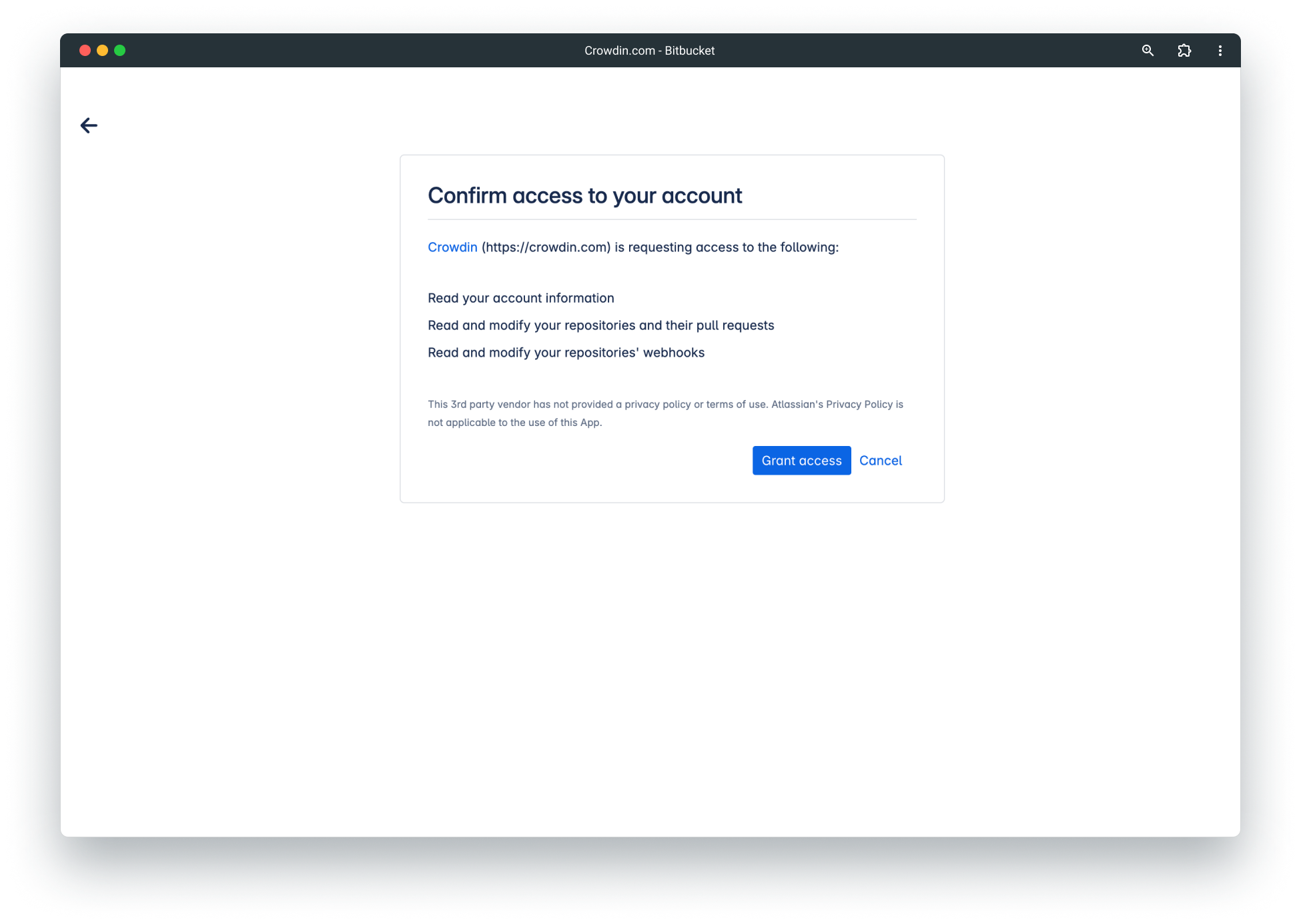 Connect Bitbucket to Crowdin