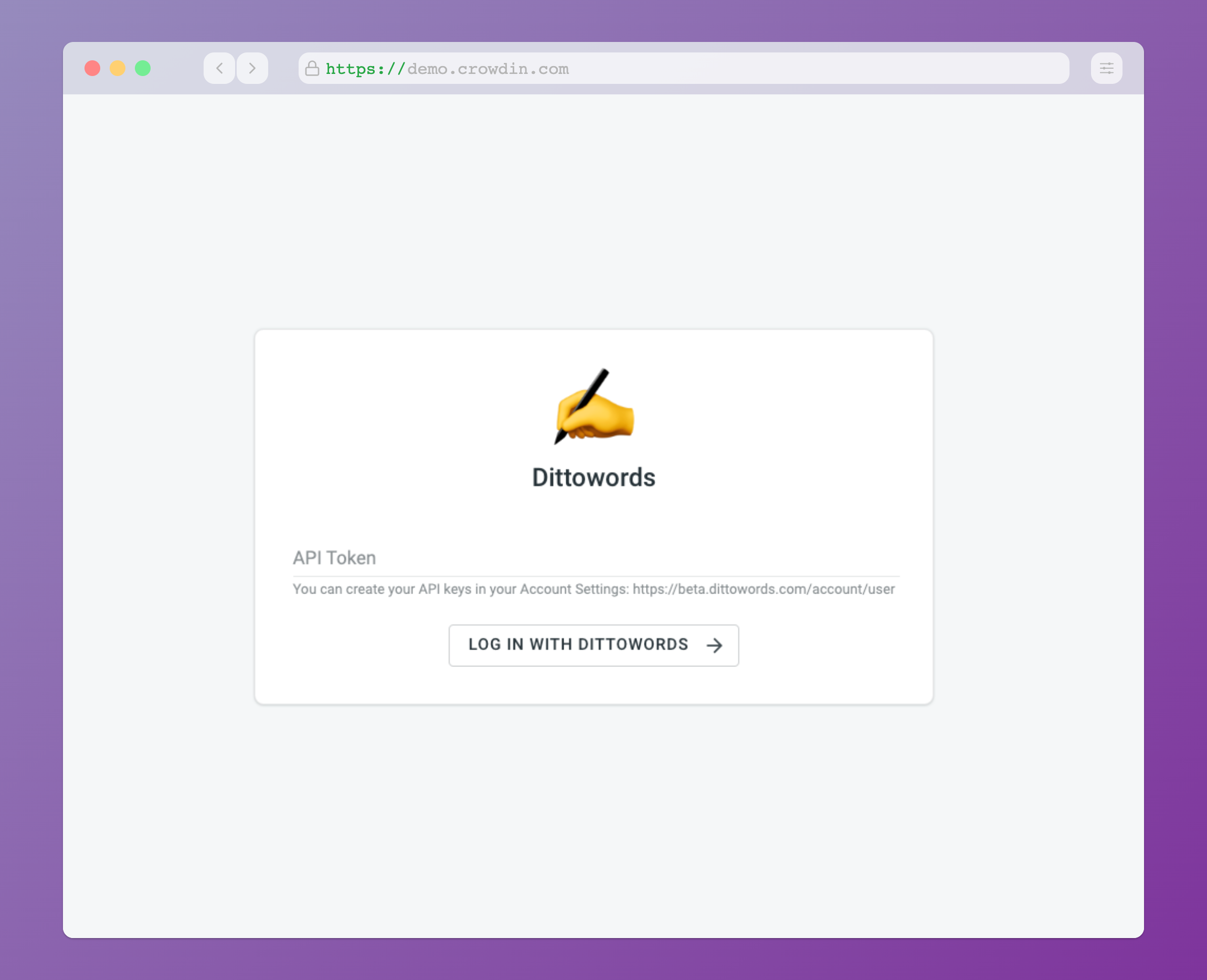 Ditto configuration. Screenshot