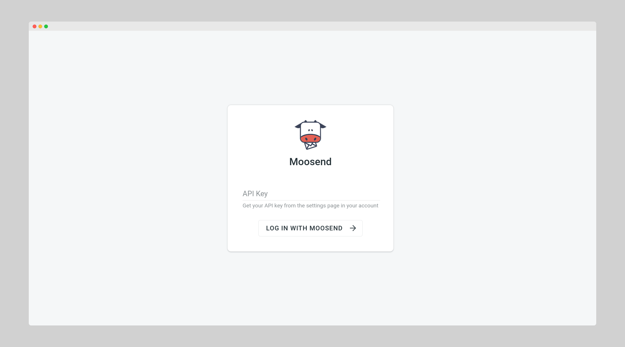 Moosend configuration. Screenshot