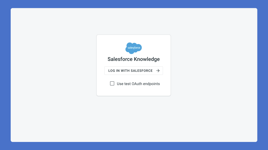 Salesforce Knowledge configuration. Connect Salesforce Knowledge for translation
