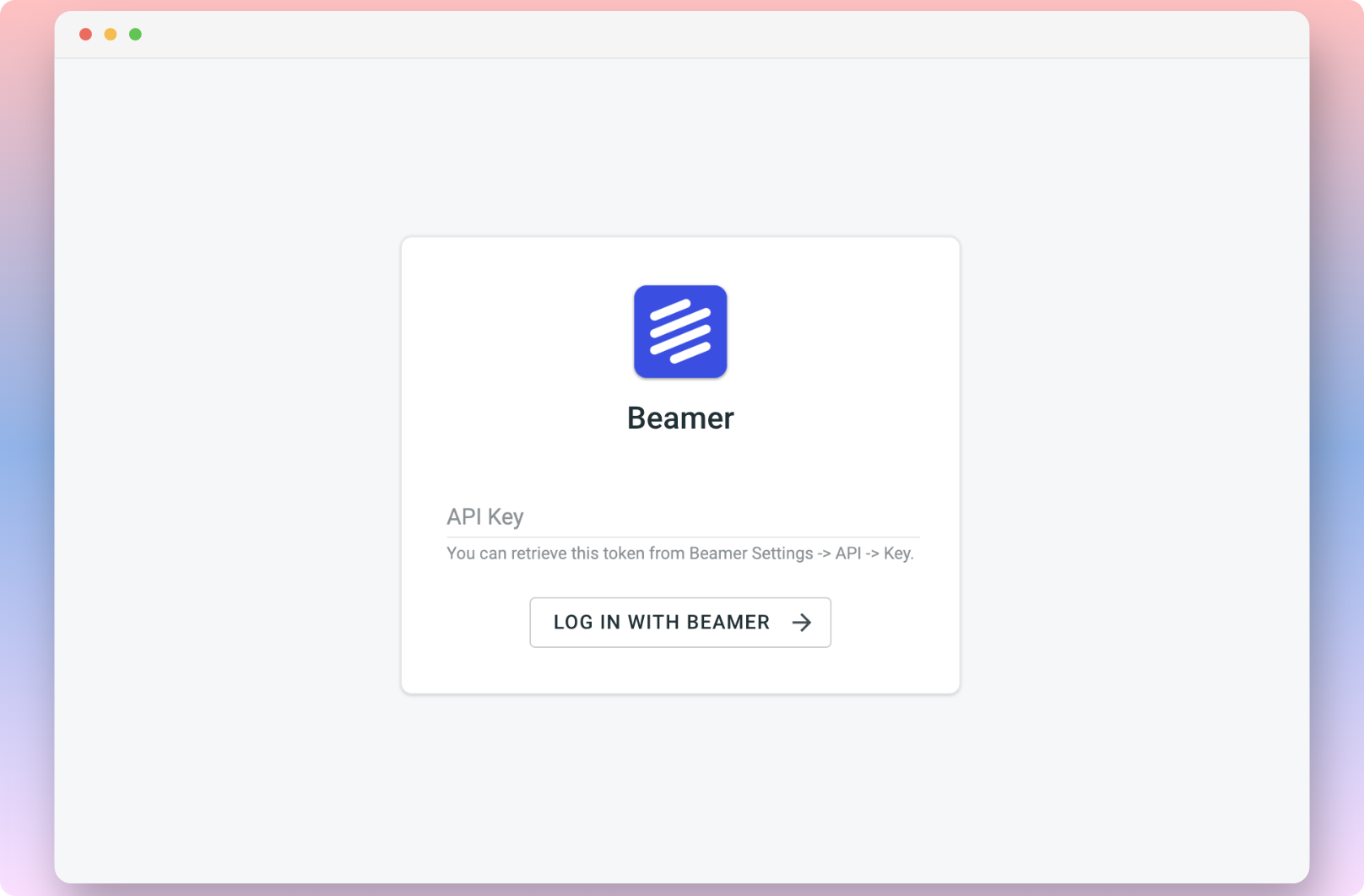 Beamer configuration. Screenshot