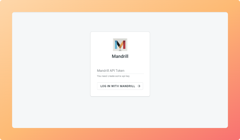Mandrill configuration. Screenshot