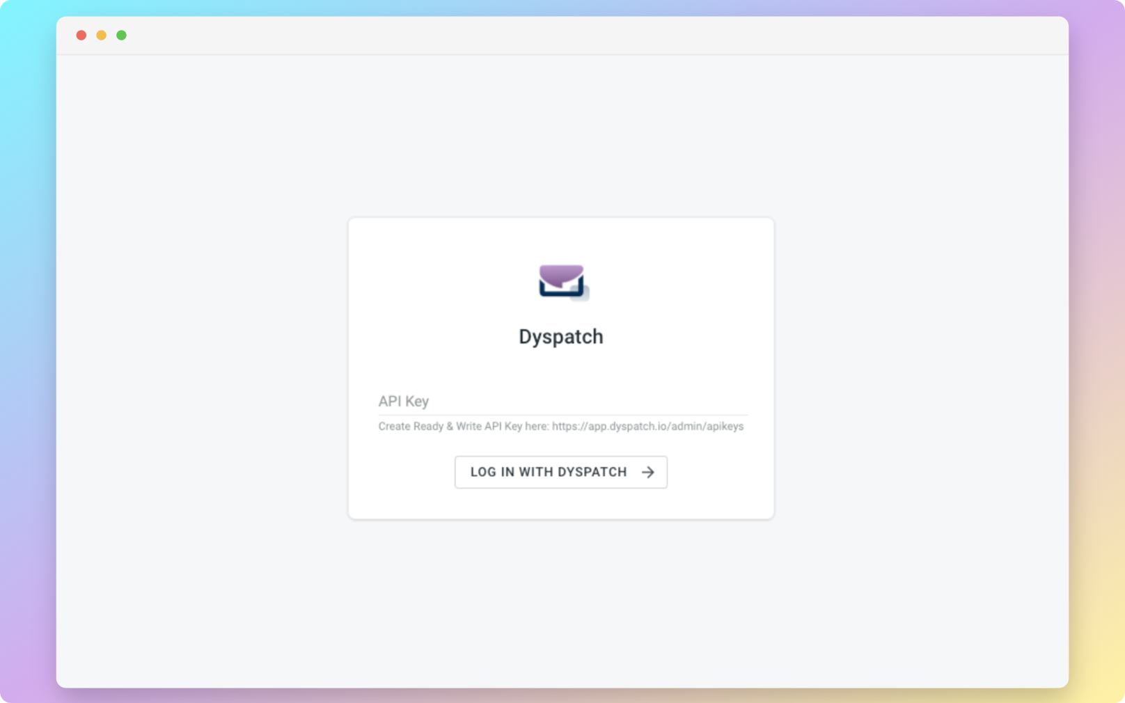 Dyspatch configuration. Screenshot