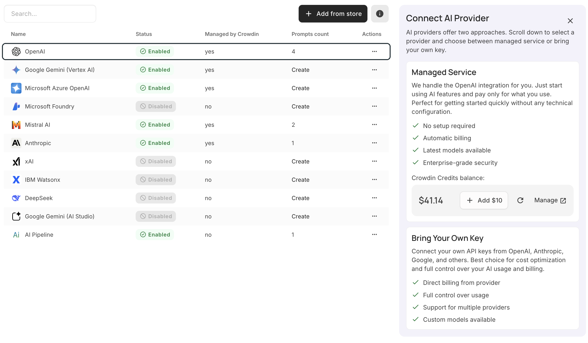 OpenAI provider in Crowdin