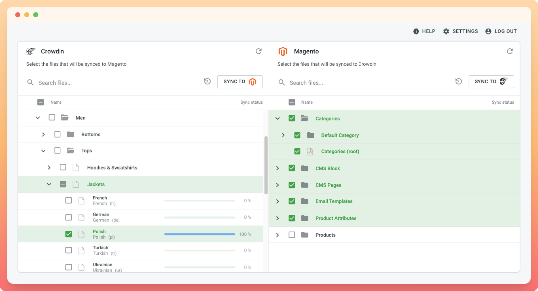 Magento translation synchronization. Sync translated files to Adobe Commerce