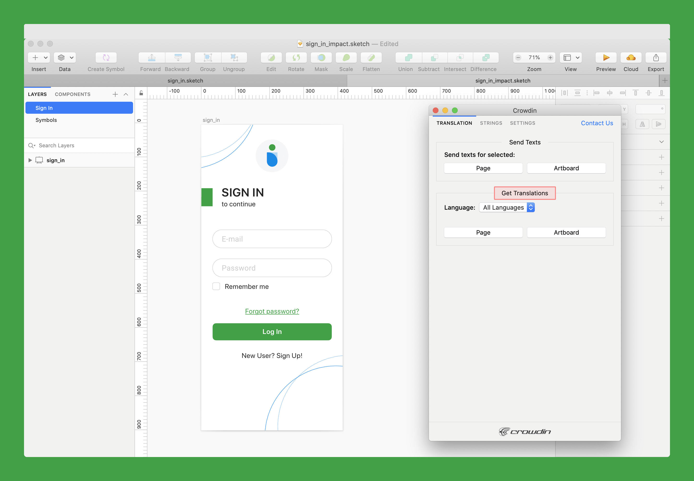 Uploading translations to Sketch