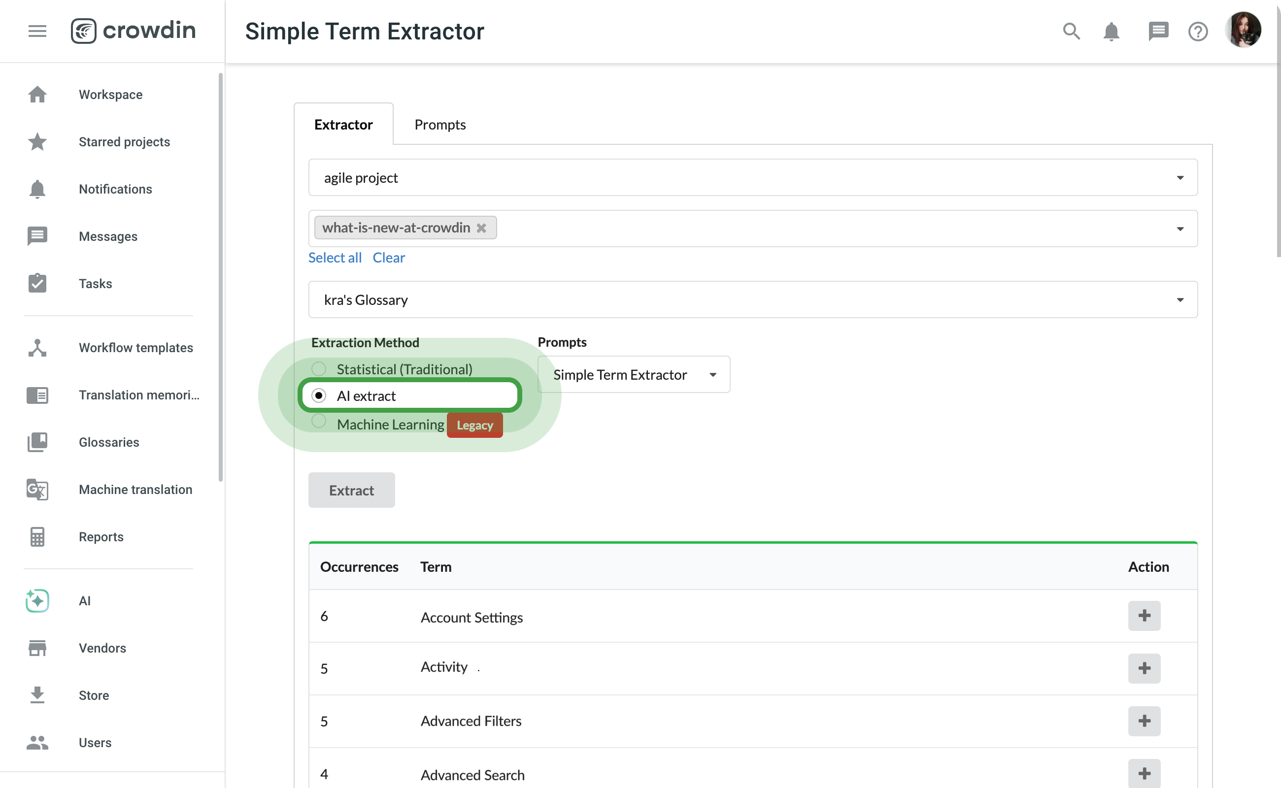 Term extractor