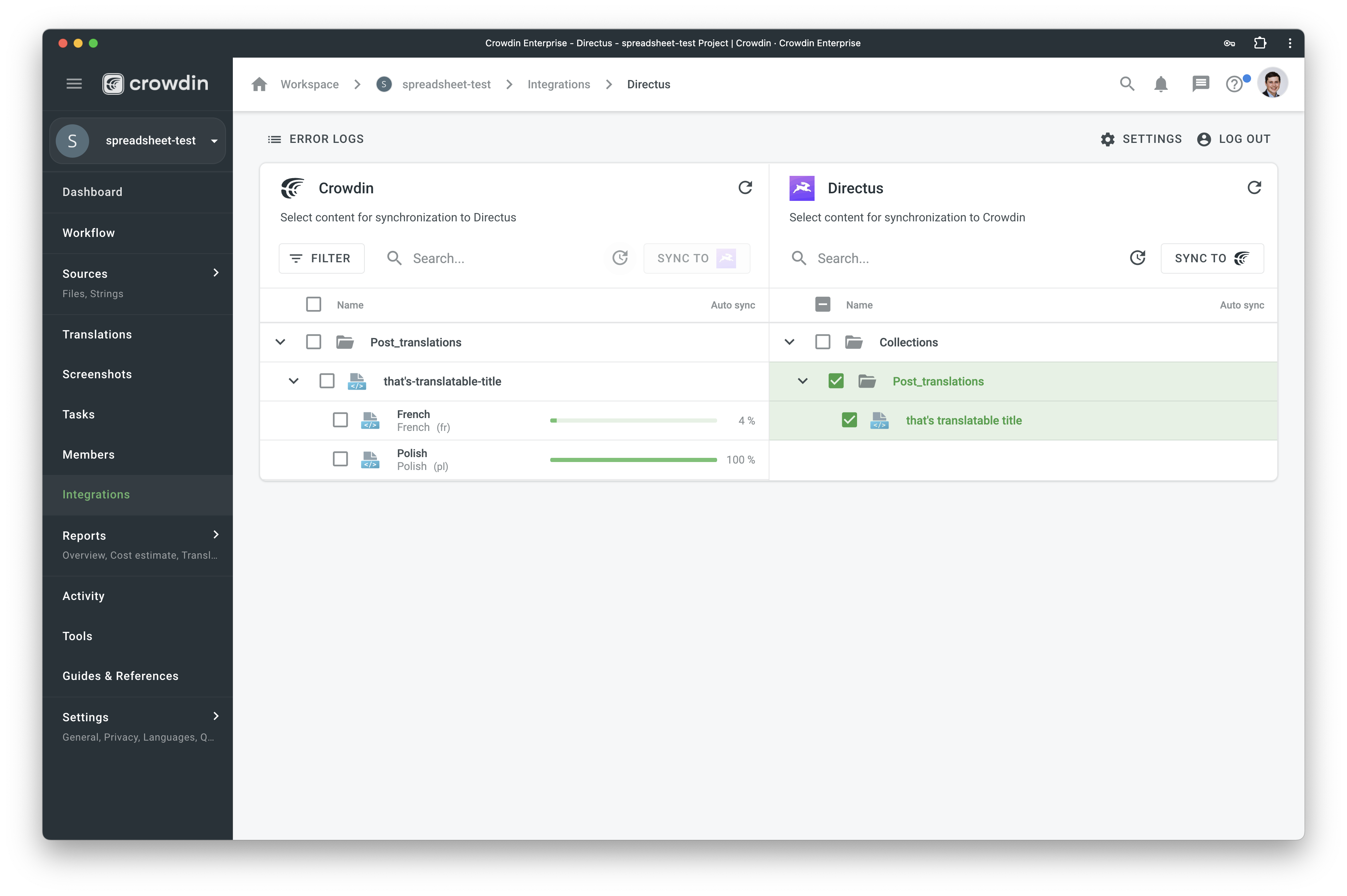 Directus translation synchronization. Sync translations back to Directus